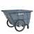 400L550L塑料环卫保洁清运车移动垃圾桶垃圾车手推车户外带盖带轮 灰色无盖400L