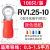 RV冷压接线端子O型纯铜鼻子圆形预绝缘端子压线鼻子套装 RV1.25-10 100只