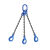 品尔优/PPU 三腿100级链条成套索具（羊角安全钩）UCG3-08 0~45° 载荷5.3t 蓝色 UCG3-08-3m 30 