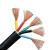 慕文电线电缆 国标RVV 5*4平方铜芯电线 五芯阻燃线缆 100米