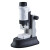 显微镜儿童便携式科学实验套装益智玩具器材小学生初中 (白)便捷式显微镜(手机支架+24标本+挂带)