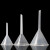 稳斯坦 WLL0048 塑料透明小漏斗 实验室三角漏斗 耐高温锥形漏斗 75mm长颈（1个）