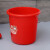 庄太太 18L红色34*32cm 加厚洗衣塑料水桶手提装水大红色塑料桶盆桶