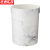 京洲实邦【8L白色】大理石纹无盖圆筒垃圾桶ZJ-0073