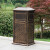 铸铝室外垃圾桶别墅庭院果皮箱售楼部 T-01 欧式花纹 古铜色 桶身封板