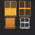 阔爷（KUOYE）工地楼层施工电梯防护门安全门人货梯门围栏围挡井口升降基坑护栏 双板电梯门1.3*1.8/普通款