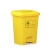 庄太太【60L黄色】医疗废物垃圾桶医院用利器盒加厚黄色医院诊所脚踏桶有盖大号
