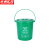 京洲实邦【10L圆形绿色手提】户外摆盖垃圾箱ZJ-0021