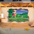 天尚喷画卡通动漫可爱龙猫壁画儿童房卧室装饰墙纸房间墙贴画防水贴纸 龙猫-5 小号（90*60cm