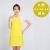 谋福（CNMF）广告围裙可定LOGO印字 无袖围腰围裙(黄色 2件装)