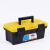 宽选工品  手提式储物整理箱小塑料工具箱收纳箱五金工具 单位：件 10寸黄色 