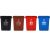震迪塑料垃圾桶20L红色分类垃圾桶可定制 KT577室内垃圾桶