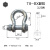 高强T8级BW弓型卸扣马蹄形卡扣锁扣U型吊环起重BX合金钢卡环5T30t T8-BX3.25吨 1/2 2只起拍