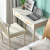 MEXUEER美式实木书桌欧式办公桌电脑桌书桌卧室小型学生家用长白色欧 110 90cm书桌+坐凳