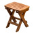 奕居可折叠凳家用省空间方凳户外高凳子竹木便携式小椅子简易餐桌板凳 茶色大号折叠凳