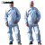 雷克兰 EWP428B 派瑞郎系列阻燃防尘防喷溅连体服（带帽）蓝色 XXXL码 1套【企业定制】