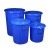 震迪50L带盖水桶储水化工桶酒店厨房工业物业水桶可定制700218蓝色