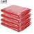  工品库(GONGPINKU)商用彩色大号垃圾袋 分类袋 加厚塑料平口袋 60*80cm红色（50个）