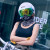 RNG电瓶电动车头盔3C认证男女士摩托车盔复古头盔机车骑行安全帽 象牙白96号-高清防雾+炫酷彩色镜