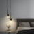 动漫派卧室床头小吊灯极简创意ins吧台餐厅灯丹麦设计师样板房装 黑+金单头[21CM]白光