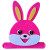 雾绡兔子头饰儿童男小白兔大灰狼帽子卡通幼儿园表演道具小动物装扮 粉兔 -泡棉