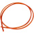 聚氨酯橘红色圆带输送带圆条光面牛筋绳传动带实心 橙色光面直径12mm(一米 1m