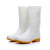 鸣固 高中筒食品雨鞋冬季保暖耐磨雨靴厨房食品厂劳保水鞋 W603保暖中筒靴 白色 37