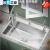 （）水槽单槽 厨房304不锈钢手工洗菜洗碗池大 45x40圆形套餐 (三孔