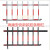 定制道闸杆安快道闸杆新老款胶条艾科道闸杆栅栏议价 安快老款银红栅栏516米