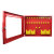 工业安全管理工作站便携式集群32位红色钢板锁具箱 LK04-3