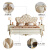 凰城盛世 欧式皮床1.8米双人床公主床欧式奢华实木床雕花家具 简欧风格床 1.8×2.0米床+2个床头柜 #