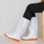 雄雪美 白色高筒雨鞋干活劳保水鞋卫生靴防滑雨靴胶鞋 505中筒 36