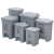 冰禹 BY-065 脚踏式塑料灰色垃圾桶（60L脚踏款）办公室生活废物垃圾桶带盖户外