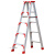 梯子折叠伸缩铝合金人字梯工程梯多功能伸缩楼梯梯子 彩色加强加固款-1.5米加厚