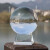 芷墨 水晶球透明玻璃办公室开业乔迁摆件风景物摄影魔术生日水晶装饰 10厘米水晶球（木底座）