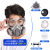 扬笙福化学实验室防毒面具全面罩喷漆化工防尘面罩防护罩工业专 6200双罐防尘面具防雾大眼罩2