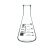 用于化学实验室工厂学校加厚耐高温高硼硅玻璃小口直口三角烧瓶带刻度线烧杯锥形瓶 小口250ml