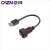 USB3.0防水插头IP67 IP68双头PCB焊板双母头插座户外带线1M连接器 E13防尘盖圆孔(螺纹) 1M