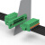 易联购 绿色5.08间距快速双弹簧对直插穿墙式接线端子LC60MG+LC6M+LZ5X-2P