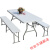 厢柔塌拆叠长方型桌子 塑料折叠长方形餐桌简易培训会议办公桌户外便携 1.2*0.61米面板整张(面板不能折叠)