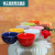 尤克达帝2个家有儿女餐具彩色陶瓷碗 家用创意时尚情侣粥碗米饭碗 5.5英寸 柠檬黄