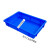 收纳箱白色方盘储物盒浅盘塑胶箱周转托盘盆零件盒塑料长方形胶箱 1#方盘-蓝365*245*6M