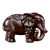 求巧黑檀木雕大象摆件实木质雕刻一对象红木家居玄关办公室装饰工