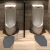 谋福 厕所小便池地垫 商场公共卫生间脚垫 浅灰色钻石纹六边形（40cm*50cm）