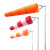 风向标 风向标 牢固型防水荧光反光风向袋 气象油化危安检户外屋顶验厂用 橙白1.5米