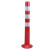 75CM塑料警示柱PU弹力柱护栏杆安全隔离带反光警戒柱警示桩钢管防 反光膜