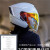 RYZEN摩托车头盔四分之三头盔双镜片春夏季男女士机车骑行带蓝牙耳机槽 超音速橙蓝 2XL（60-61CM）
