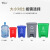 星工（XINGGONG)脚踏翻盖垃圾桶 物业小区室外环保新国标分类垃圾箱红色(有害垃圾)30L