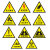 纳仕德 JXA0058 PVC三角背胶标识牌当心危险标志牌安全告示牌(10个装) 医疗废物12*12cm