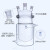 双层玻璃反应釜 快拆式开口反应器分体式单口三口四口五口化学实验室夹层烧瓶夹套平底圆底球形筒形 单口盖34#